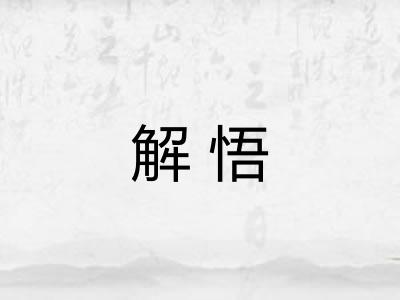 解悟
