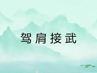 驾肩接武