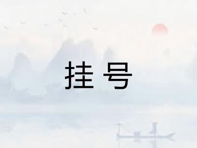 挂号