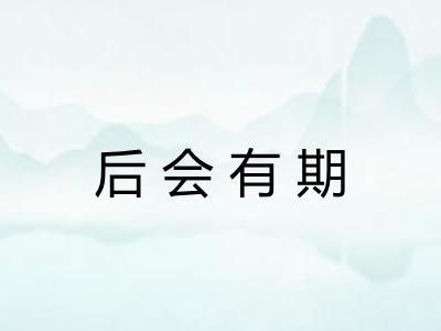 后会有期