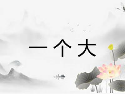 一个大