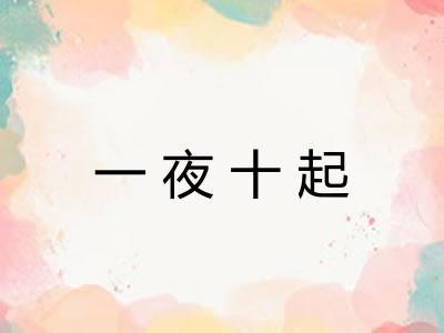 一夜十起