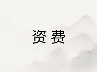 资费
