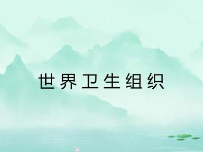 世界卫生组织