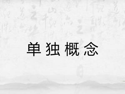 单独概念