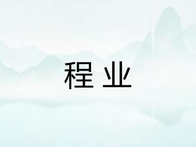 程业