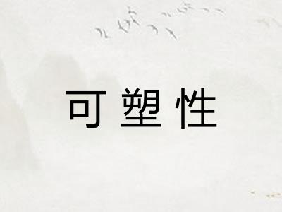 可塑性