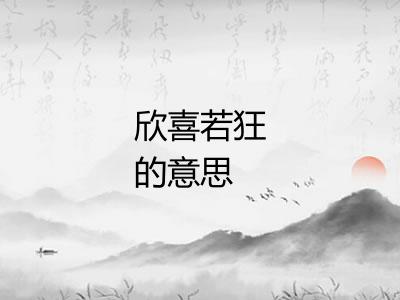 欣喜若狂的意思