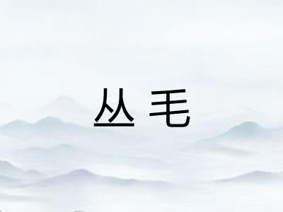 丛毛