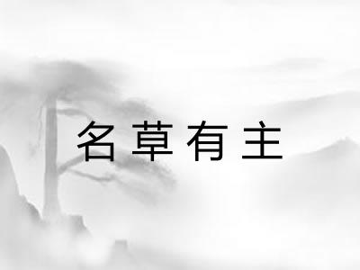 名草有主