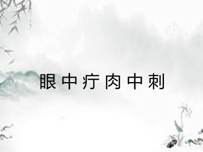 眼中疔肉中刺