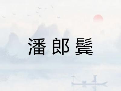 潘郎鬓