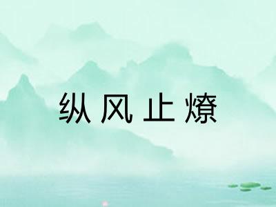 纵风止燎