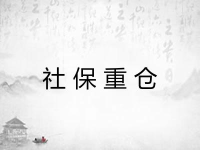 社保重仓