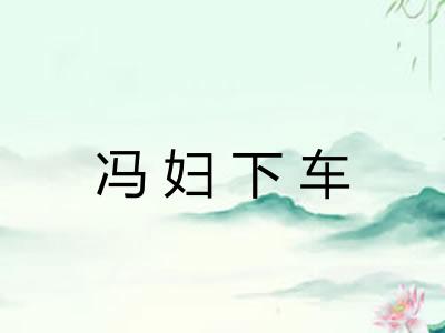 冯妇下车