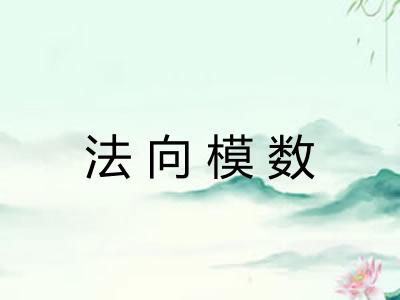 法向模数