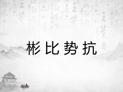 彬比势抗