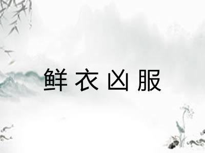 鲜衣凶服