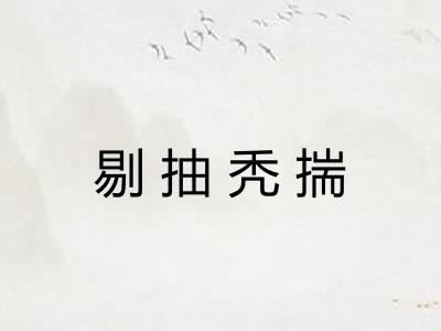 剔抽秃揣