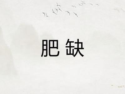 肥缺
