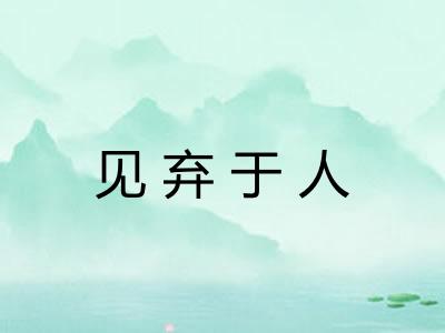 见弃于人