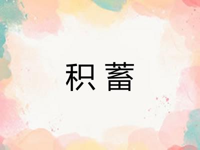 积蓄
