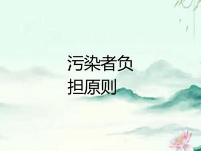 污染者负担原则