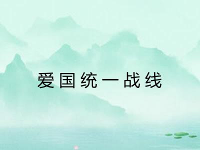 爱国统一战线