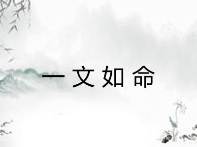 一文如命