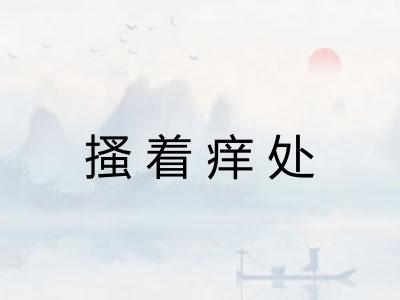 搔着痒处