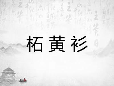 柘黄衫