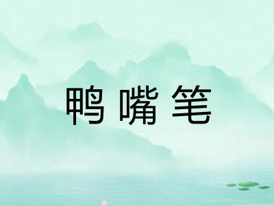 鸭嘴笔