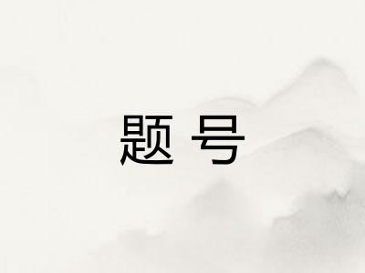 题号