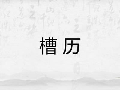槽历