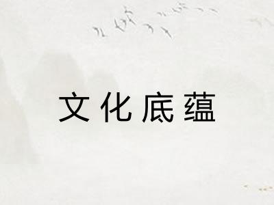 文化底蕴