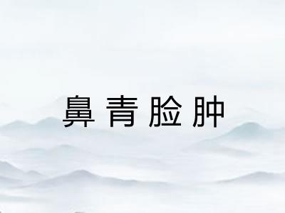 鼻青脸肿