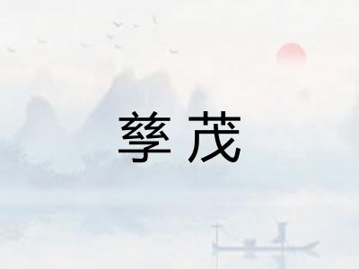 孳茂