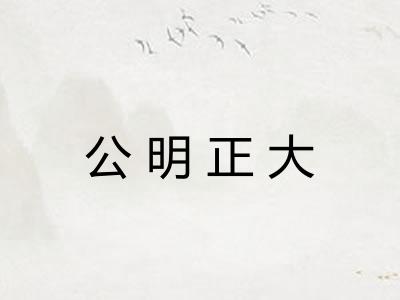公明正大