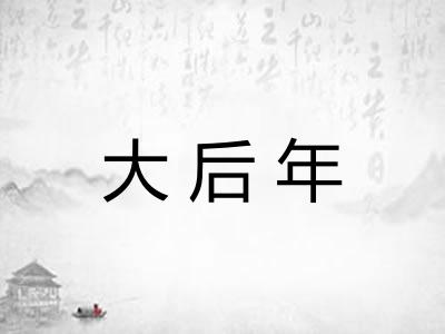 大后年