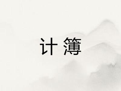 计簿