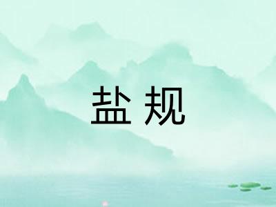 盐规