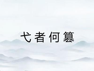 弋者何篡
