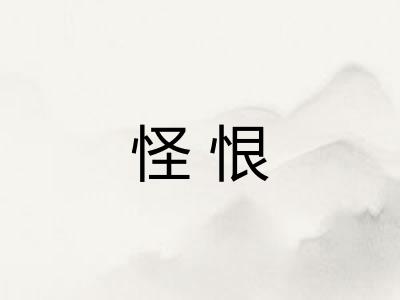 怪恨