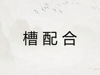 槽配合