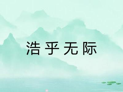 浩乎无际