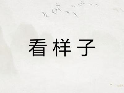 看样子