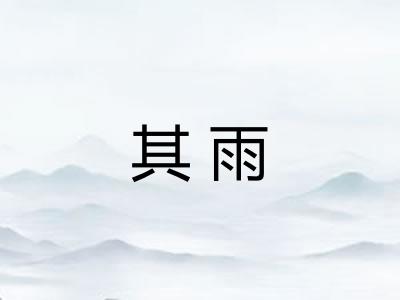 其雨