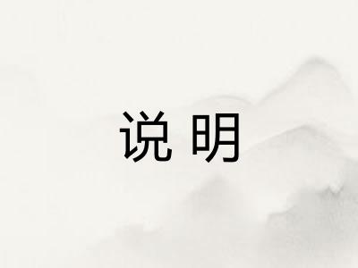 说明