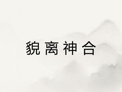 貌离神合