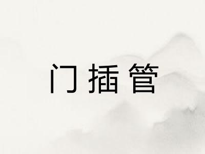 门插管